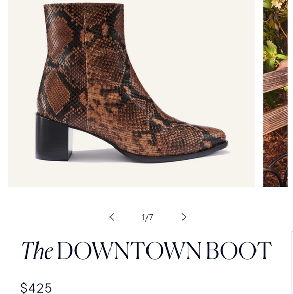 HOUSE OF HARLOW NICK FAUX SNAKESKIN BOOTIES BOOTS HEELS SIZE 8 POINTED ROCKER - Picture 10 of 10